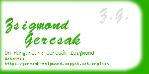 zsigmond gercsak business card