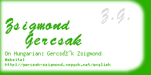 zsigmond gercsak business card